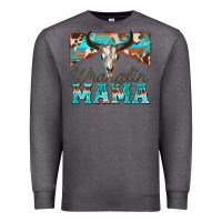 Charcoal Heather wranglin mama Premium Sweatshirt - Zillion Design Studio