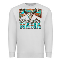 Dove Grey wranglin mama Premium Sweatshirt - Zillion Design Studio