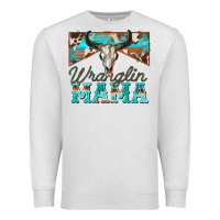 Oatmeal Heather wranglin mama Premium Sweatshirt - Zillion Design Studio