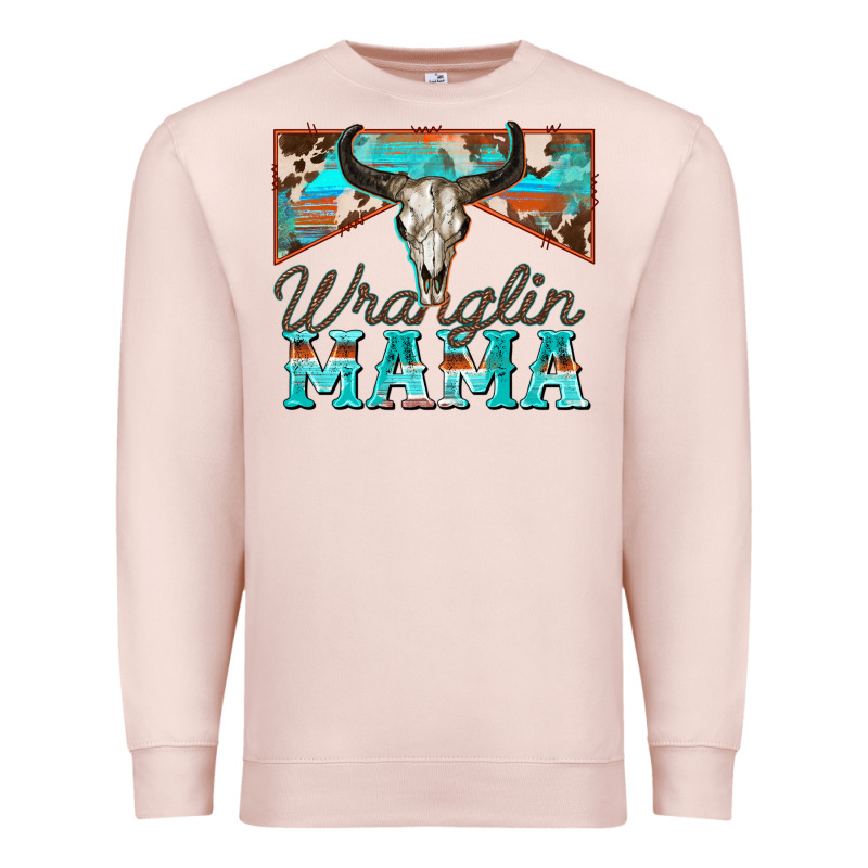 Wranglin Mama Premium Sweatshirt by Zillion Design Studio | Teevron