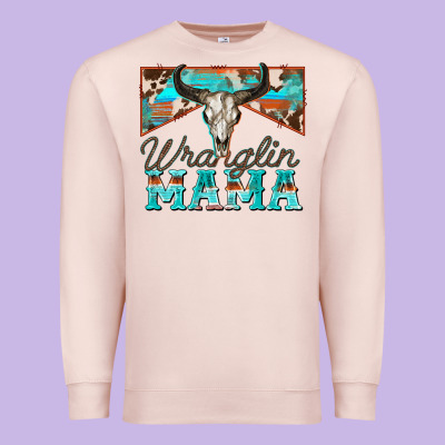 Premium Sweatshirt wranglin mama