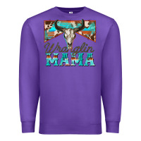 Purple wranglin mama Premium Sweatshirt - Zillion Design Studio