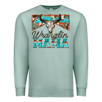 Seafoam wranglin mama Premium Sweatshirt - Zillion Design Studio