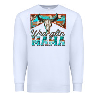 White wranglin mama Premium Sweatshirt - Zillion Design Studio