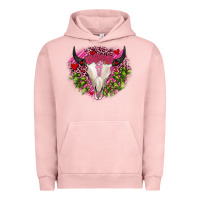 Pigment Salmon bull skull cactus valentines Urban Hoodie - JahusDesignShop
