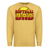 Antique Gold softball dad Premium Sweatshirt - Zillion Design Studio