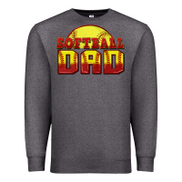 Charcoal Heather softball dad Premium Sweatshirt - Zillion Design Studio