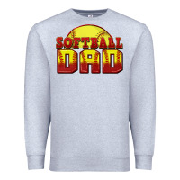 Heather Grey softball dad Premium Sweatshirt - Zillion Design Studio