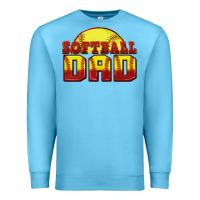 Ocean Blue softball dad Premium Sweatshirt - Zillion Design Studio