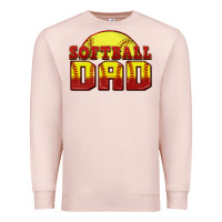 Pale Pink softball dad Premium Sweatshirt - Zillion Design Studio