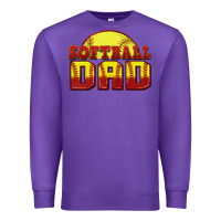 Purple softball dad Premium Sweatshirt - Zillion Design Studio