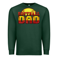 Sports Green softball dad Premium Sweatshirt - Zillion Design Studio