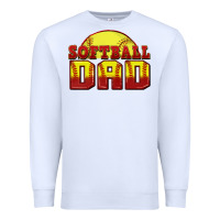 White softball dad Premium Sweatshirt - Zillion Design Studio