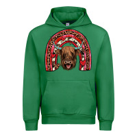 Emerald valentines highland cow rainbow Urban Hoodie - JahusDesignShop