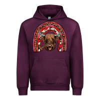 Mauve Wine valentines highland cow rainbow Urban Hoodie - JahusDesignShop