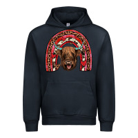 Navy valentines highland cow rainbow Urban Hoodie - JahusDesignShop