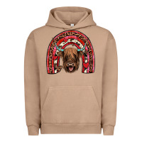 Pigment Burro valentines highland cow rainbow Urban Hoodie - JahusDesignShop