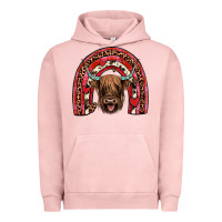 Pigment Salmon valentines highland cow rainbow Urban Hoodie - JahusDesignShop