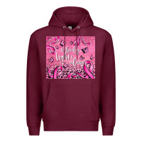 Burgundy nobody fights alone Premium Hoodie - AdoDesignShop