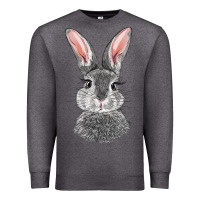 Charcoal Heather Bunny Face Premium Sweatshirt - RanaPortraitStore