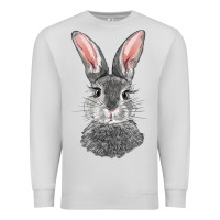 Dove Grey Bunny Face Premium Sweatshirt - RanaPortraitStore