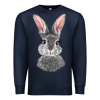 Navy Bunny Face Premium Sweatshirt - RanaPortraitStore