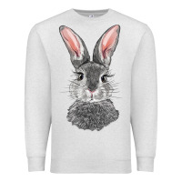 Oatmeal Heather Bunny Face Premium Sweatshirt - RanaPortraitStore