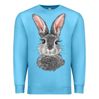 Ocean Blue Bunny Face Premium Sweatshirt - RanaPortraitStore