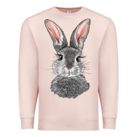 Pale Pink Bunny Face Premium Sweatshirt - RanaPortraitStore