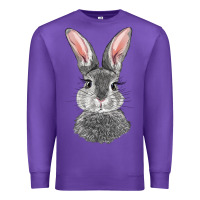 Purple Bunny Face Premium Sweatshirt - RanaPortraitStore