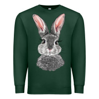 Sports Green Bunny Face Premium Sweatshirt - RanaPortraitStore