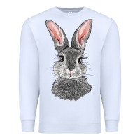 White Bunny Face Premium Sweatshirt - RanaPortraitStore
