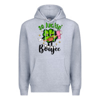 Heather Grey so luckin boujee Premium Hoodie - Artiststas