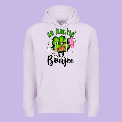 So Luckin Boujee Premium Hoodie Designed By Artiststas