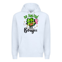 White so luckin boujee Premium Hoodie - Artiststas