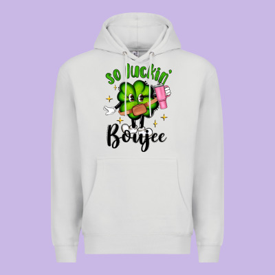 So Luckin Boujee Premium Hoodie Designed By Artiststas