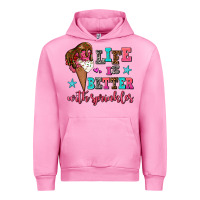Fuchsia Pink life is better with sprinkles Urban Hoodie - AdoDesignShop