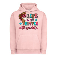 Pigment Salmon life is better with sprinkles Urban Hoodie - AdoDesignShop