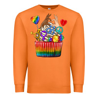 Carrot pride rainbow cupcake Premium Sweatshirt - texasbilliewilder