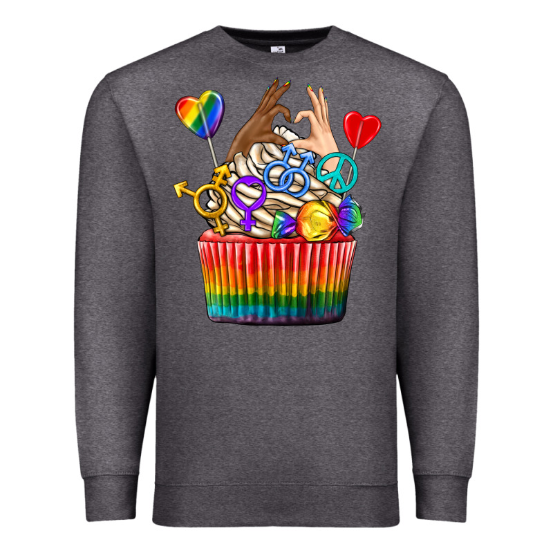 Pride Rainbow Cupcake Premium Sweatshirt by texasbilliewilder | Teevron