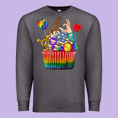 Premium Sweatshirt pride rainbow cupcake