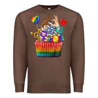Chestnut pride rainbow cupcake Premium Sweatshirt - texasbilliewilder