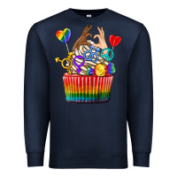 Navy pride rainbow cupcake Premium Sweatshirt - texasbilliewilder
