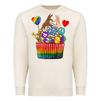 Sandshell pride rainbow cupcake Premium Sweatshirt - texasbilliewilder
