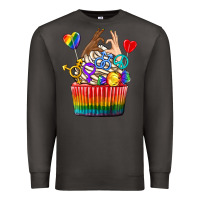 Smoke pride rainbow cupcake Premium Sweatshirt - texasbilliewilder