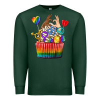Sports Green pride rainbow cupcake Premium Sweatshirt - texasbilliewilder