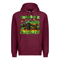Burgundy shamrock crusher Premium Hoodie - Artiststas