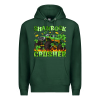 Sports Green shamrock crusher Premium Hoodie - Artiststas