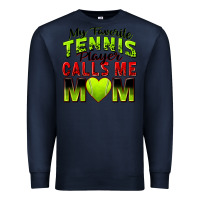 Navy my favorite tennis player calls me mom Premium Sweatshirt - Zillion Design Studio