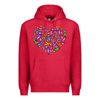Cardinal cancer ribbon heart Premium Hoodie - AdoDesignShop